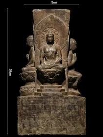 Before Ming Dynasty Scriptures Statue Buddha Pillars