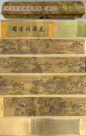 Wen Zhengming Peach Land making Inquiries Painting