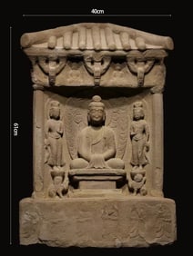 Before Ming Dynasty Niche for Buddha Stone Statue