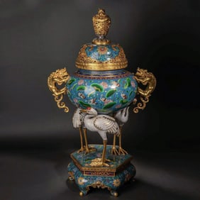 Cloisonne Fumigation Furnace, Qing Dynasty of China