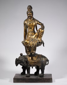 5th Century Bronze Gilt Buddha Statue