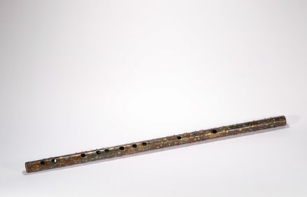 Spring and Autumn Period Copper Inscription Inlaid Gold and Silver Flute