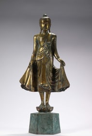 6th Century Bronze Gilt Buddha Statue