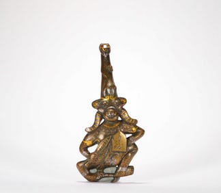Han Dynasty Copper Inlaid Gold and Silver Belt Hook