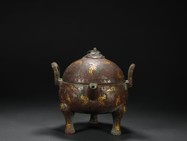 Han Dynasty Inlaid Gold and Silver Vessel