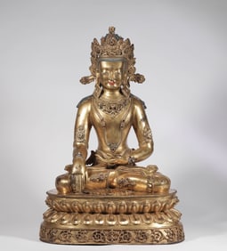 Ming Dynasty Bronze Gilt Buddha Statue