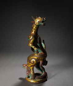 Copper Inlaid Gold Dragon