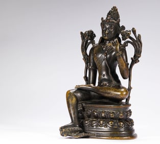 Ming Dynasty Bronze Gilt Buddha Statue