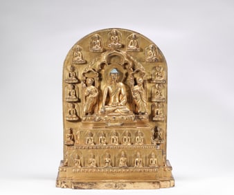 Qing Dynasty Bronze Gilt Buddha Statue