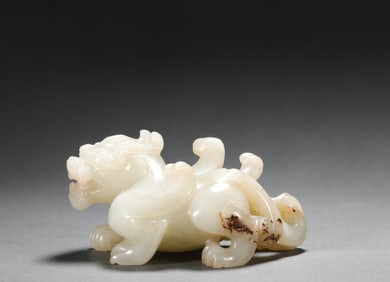Han Dynasty Hetian Jade Auspicious Beast