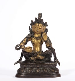 Ming Dynasty Bronze Gilt Buddha Statue