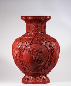 Qing Dynasty Lacquerware Appreciation Bottle