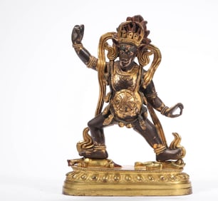 Ming Dynasty Bronze Gilt Buddha Statue