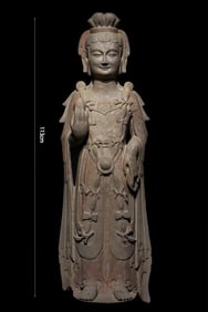 Before Ming Dynasty Qingzhou Bodhisattva Statue