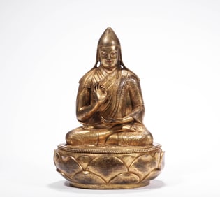Ming Dynasty Bronze Gilt Buddha Statue