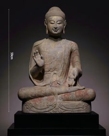 B efore Ming Dynasty Qingzhou Stone Buddha Statue