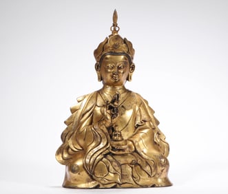 Ming Dynasty Bronze Gilt Buddha Statue