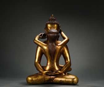Ming Dynasty Bronze Gilt Buddha Statue