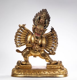 Ming Dynasty Bronze Gilt Buddha Statue