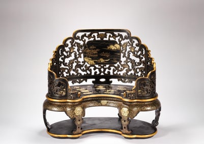 Qing Dynasty Study Lacquerware Base