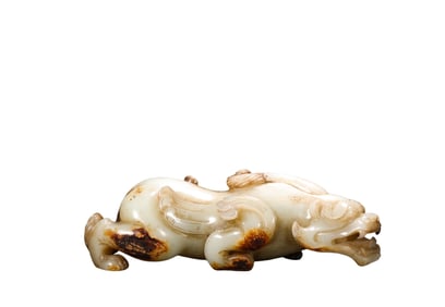 A Hetian Jade Auspicious   B east, Han Dynasty, China