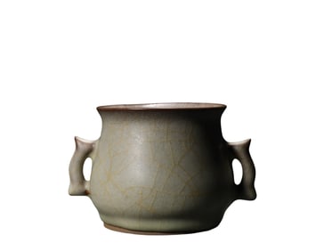 A Ru Kiln Incense Burner, Ming Dynasty, China