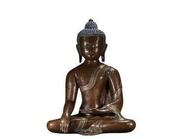 A Copper Buddha Statue, Ming Dynasty, China