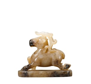 A Hetian Jade Deer, Han Dynasty, China