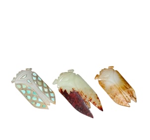 Three Hetian  J ade Cicadas, Han Dynasty, China