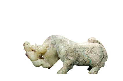 A Hetian  Jade Auspicious B east, Shang Dynasty, China