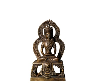 A  C opper Guan Yin  S tatue, Qing Dynasty, China