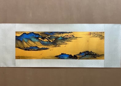 A  S plash  C olor  L andscape  P ainting  H eart,Zhang Daqian 's Mark , China