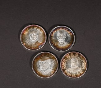 4 silver dollars, Republic of China, China