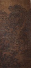 Chinese Ancient Painting of Landscape Vertical Axis Anonymous