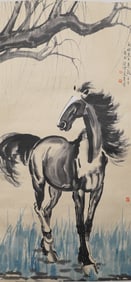 A Painting of Horse Vertical Axis, Xu Beihong's mark, China