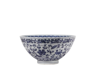 A Xuande  W rapped  B ranch  F lower  B owl, Ming Dynasty, China