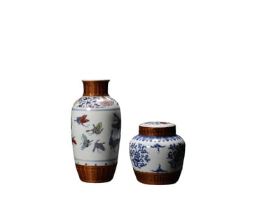 Blue and white  P orcelain  T wo, Ming Dynasty, China