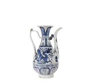 A Blue and White Holding Pot, Qing Dynasty, China