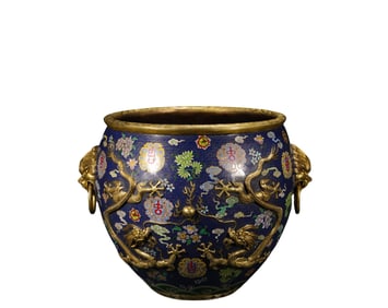 A Qianlong Cloisonne Painting and Calligraphy J ar, Qing Dynasty, China