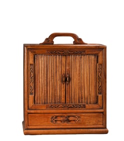 Chinese Ming Dynasty  Yellow Pear   B ookcase