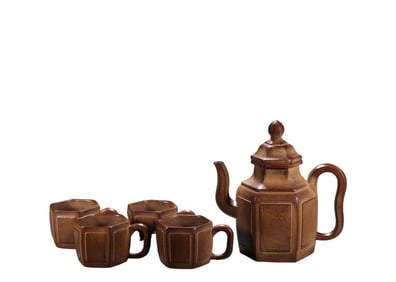 Ming Dynasty Shi Dabin  A set of  Zisha Pot  , China