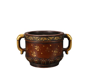 A  S prinkling  G old Xuande  F urnace, Ming Dynasty, China