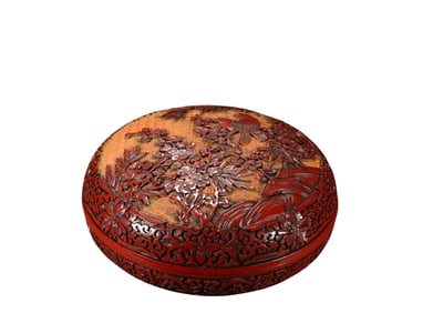 A  C arved  P lum  F lower  G ift  B ox, Qing Dynasty, China