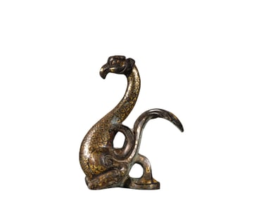 A  Silver B ird  Inlaid Gold , Han Dynasty, China