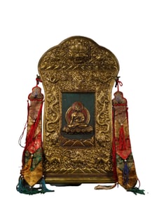 A  B ronze  G ilt Thangka, Qing Dynasty, China