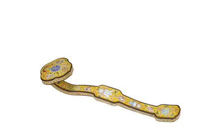 A  P aint ed Bogu   E namel Ruyi, Qing Dynasty, China