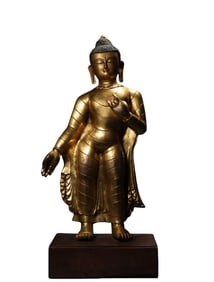 13th C entury  B ronze  Gilt  Buddha  S tatue
