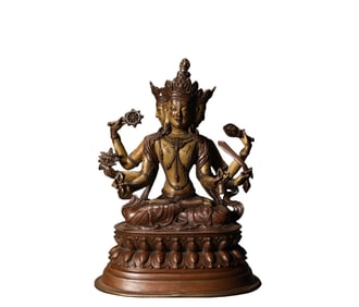 A  C opper Guan Yin  S tatue, Ming Dynasty, China