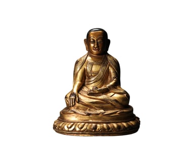 A  B ronze  Gilt  Buddha  S tatue, Ming Dynasty, China