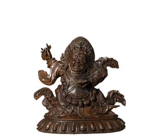 A  Copper   S tatue of the God of Wealth, Ming Dynasty, China